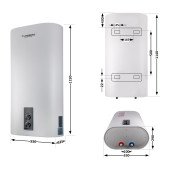 Водонагрівач електричний Thermo Alliance 100 л плоский вертикальний, мокрий ТЕН 2 кВт (0,8+1,2) DT100V20G(PD)/2
