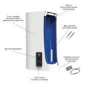 Водонагрівач електричний Thermo Alliance 100 л плоский вертикальний, мокрий ТЕН 2 кВт (0,8+1,2) DT100V20G(PD)/2
