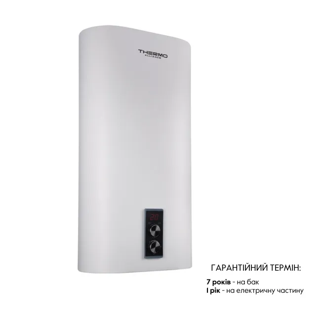 Водонагрівач електричний Thermo Alliance 100 л плоский вертикальний, мокрий ТЕН 2 кВт (0,8+1,2) DT100V20G(PD)/2