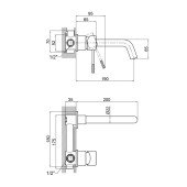 Змішувач для раковини Qtap Scorpio прихованого монтажу QTSCOR3050105B Black Matt Змішувач для раковини Qtap Scorpio прихованого монтажу QTSCOR3050105B Black Matt
