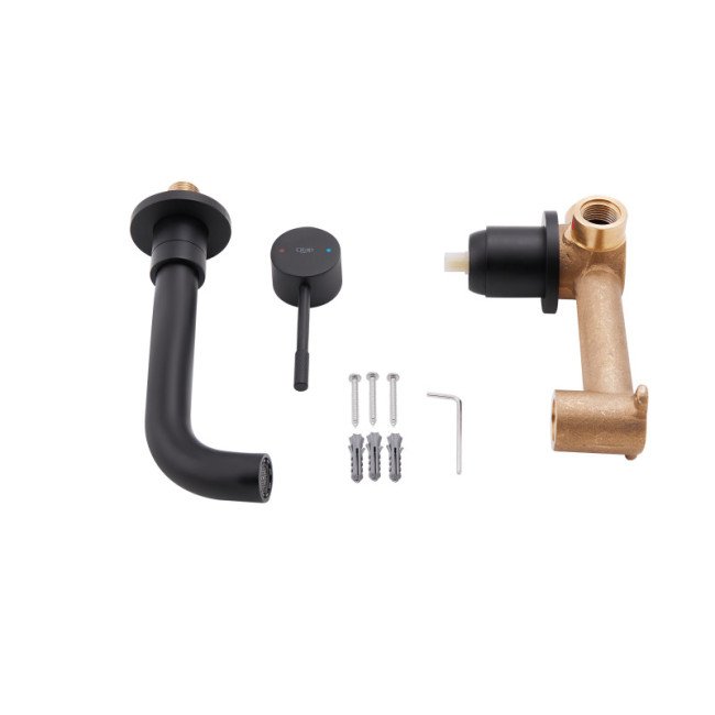 Змішувач для раковини Qtap Scorpio прихованого монтажу QTSCOR3050105B Black Matt Змішувач для раковини Qtap Scorpio прихованого монтажу QTSCOR3050105B Black Matt