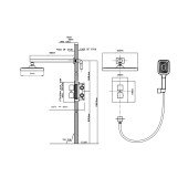 Душова система універсальна Qtap Aquarius термостатична прихованого монтажу на два споживача QTAQA65T103NGC Chrome