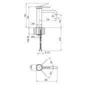 Змішувач для раковини Qtap Robin QTROB1060102B Black Matt
