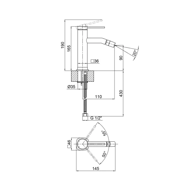 Змішувач для биде Qtap Robin QTROB2060102B Black Matt 2 Змішувач для биде Qtap Robin QTROB2060102B Black Matt 2