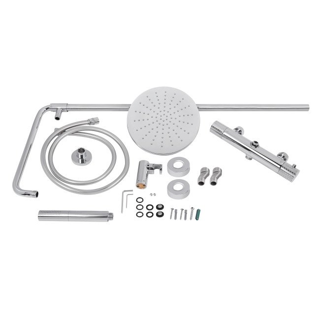 Душова система універсальна Qtap Brno термостатична на два споживача QTBRN5769103ONC Chrome Душова система універсальна Qtap Brno термостатична на два споживача QTBRN5769103ONC Chrome