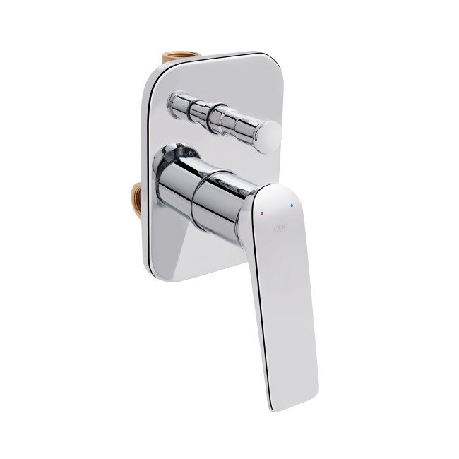 Змішувач для душу Qtap Vlasta прихованого монтажу на два споживача QTVLA6028102NC Chrome Змішувач для душу Qtap Vlasta прихованого монтажу на два споживача QTVLA6028102NC Chrome