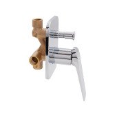 Змішувач для душу Qtap Vlasta прихованого монтажу на два споживача QTVLA6028102NC Chrome Змішувач для душу Qtap Vlasta прихованого монтажу на два споживача QTVLA6028102NC Chrome