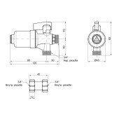 Фільтр-грязеуловлювач Icma 3/4" з магнітом, для котла №753