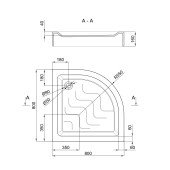 Душовий піддон Lidz Kupala ST80x80x16 Душовий піддон Lidz Kupala ST80x80x16