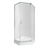 Набір Qtap душова кабіна Scorpio CRM10995-AC6 Clear 2120x900x900 мм + піддон Diamond 309912 90x90x12 см з сифоном