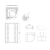 Душова кабіна Lidz Latwa SC80x80.SAT.MID.GR, скло тоноване 4 мм без піддона
