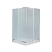 Набір Lidz душова кабіна Wawel SC90x90.SAT.LOW.FR, скло Frost 4 мм + піддон Mazur