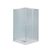 Набір Lidz душова кабіна Wawel SC80x80.SAT.LOW.FR, скло Frost 4 мм + піддон Mazur
