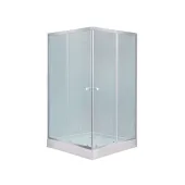 Набір Lidz душова кабіна Wawel SC80x80.SAT.LOW.FR, скло Frost 4 мм + піддон Mazur
