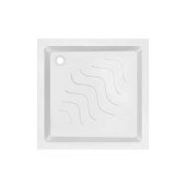 Набір Lidz душова кабіна Wawel SC80x80.SAT.LOW.FR, скло Frost 4 мм + піддон Mazur