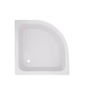 Душова кабіна Latwa SC90x90.SAT.MID.FR полукругла, скло Frost 4 мм + Душовий піддон KAPIELKA ST90x90x26, з панеллю Lidz