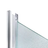 Душова кабіна Latwa SC80x80.SAT.HIGH.FR полукругла, скло Frost 4 мм + Душовий піддон KAPIELKA ST80x80x41, з панеллю Lidz