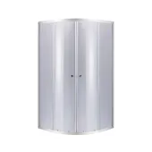 Душова кабіна Latwa SC80x80.SAT.MID.GR полукругла, скло тон. 4 мм + Душовий піддон KAPIELKA ST80x80x26, з панеллю Lidz