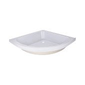 Душова кабіна Latwa SC80x80.SAT.MID.GR полукругла, скло тон. 4 мм + Душовий піддон KAPIELKA ST80x80x26, з панеллю Lidz
