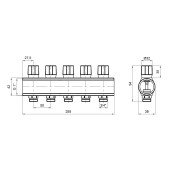 Колектор Icma з регулювальними вентилями 1" 5 виходів №1105 (Blue) Колектор Icma з регулювальними вентилями 1" 5 виходів №1105 (Blue)