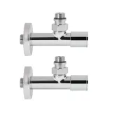 Комплект кранів SD Forte 1/2" НР для рушникосушарки кутовий SF395W15