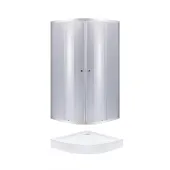 Набір Lidz душова кабіна Latwa SC80x80.SAT.LOW.GR, скло тонов. 4 мм + піддон QT ROBIN
