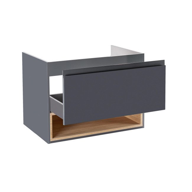 Тумба підвісна Qtap Robin 800х580х500 GRAPHITE/WHITISH OAK QT1374TPВ8002NGWO Тумба підвісна Qtap Robin 800х580х500 GRAPHITE/WHITISH OAK QT1374TPВ8002NGWO