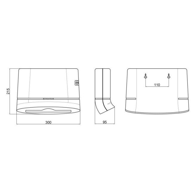 Тримач для паперових рушників Qtap Pohodli 300 мм QTDR600WP White (Držák) 2 Тримач для паперових рушників Qtap Pohodli 300 мм QTDR600WP White (Držák) 2