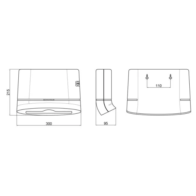 Тримач для паперових рушників Qtap Pohodli 300 мм QTDR600WP White (Držák) 2 Тримач для паперових рушників Qtap Pohodli 300 мм QTDR600WP White (Držák) 2