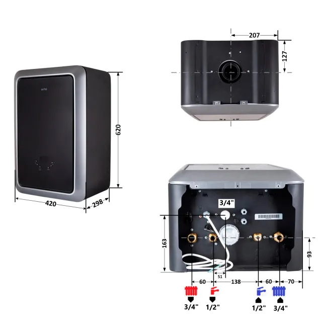 Котел газовий Airfel MAESTRO 24 кВт двоконтурний конденсаційний 2 Котел газовий Airfel MAESTRO 24 кВт двоконтурний конденсаційний 2