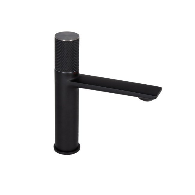 Змішувач для раковини Qtap Brno з прогресивним картриджем 1067103B Black Matt Змішувач для раковини Qtap Brno з прогресивним картриджем 1067103B Black Matt