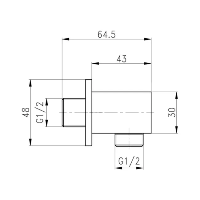 Підключення для шланга Qtap Spojeni прямокутне QT809810842857NB Black Matt 2 Підключення для шланга Qtap Spojeni прямокутне QT809810842857NB Black Matt 2