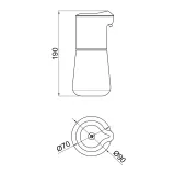 Дозатор для рідкого мила пінний Qtap Pohodli автоматичний 4,5V QT144WH42926 White (Autodávkovač)