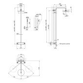 Душова система універсальна Qtap Brno термостатична на два споживача QTBRN5769103ONB Black Matt Душова система універсальна Qtap Brno термостатична на два споживача QTBRN5769103ONB Black Matt