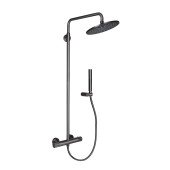 Душова система універсальна Qtap Brno термостатична на два споживача QTBRN5769103ONK Gunmetal Black PVD Душова система універсальна Qtap Brno термостатична на два споживача QTBRN5769103ONK Gunmetal Black PVD