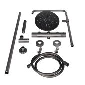 Душова система універсальна Qtap Brno термостатична на два споживача QTBRN5769103ONK Gunmetal Black PVD Душова система універсальна Qtap Brno термостатична на два споживача QTBRN5769103ONK Gunmetal Black PVD