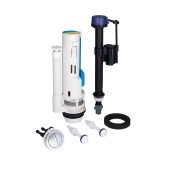 Qtap GB комплект арматури для бачка унітазу з подвійною круглою кнопкою змиву 4,8 см та клапаном нижньої подачі води, 3/6L CHR Qtap GB комплект арматури для бачка унітазу з подвійною круглою кнопкою змиву 4,8 см та клапаном нижньої подачі води, 3/6L CHR