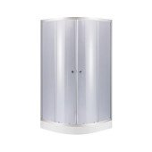 Душова кабіна Lidz Latwa SC80x80.SAT.LOW.GR, скло тон. 4 мм + Lidz Душовий піддон KAPIELKA ST80x80x15