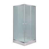 Lidz Wawel SC80x80.SAT.LOW.FR Душова кабіна квадратна, скло Frost 4 мм + Lidz Душовий піддон KAPIELKA ST80x80х14