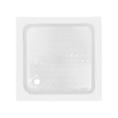 Lidz Wawel SC80x80.SAT.LOW.FR Душова кабіна квадратна, скло Frost 4 мм + Lidz Душовий піддон KAPIELKA ST80x80х14