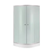 Душова кабіна Lidz Latwa SC80x80.SAT.LOW.FR, скло Frost 4 мм + Lidz Душовий піддон KAPIELKA ST80x80x15
