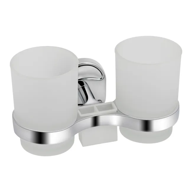 Склянка з тримачем Lidz Oreo 0402 подвійний настінний (матове скло) LDORE0402CRM22164 Chrome Склянка з тримачем Lidz Oreo 0402 подвійний настінний (матове скло) LDORE0402CRM22164 Chrome