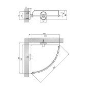 Полиця кутова Lidz Oreo 1001 скляна LDORE1001CRM22180 Chrome Полиця кутова Lidz Oreo 1001 скляна LDORE1001CRM22180 Chrome