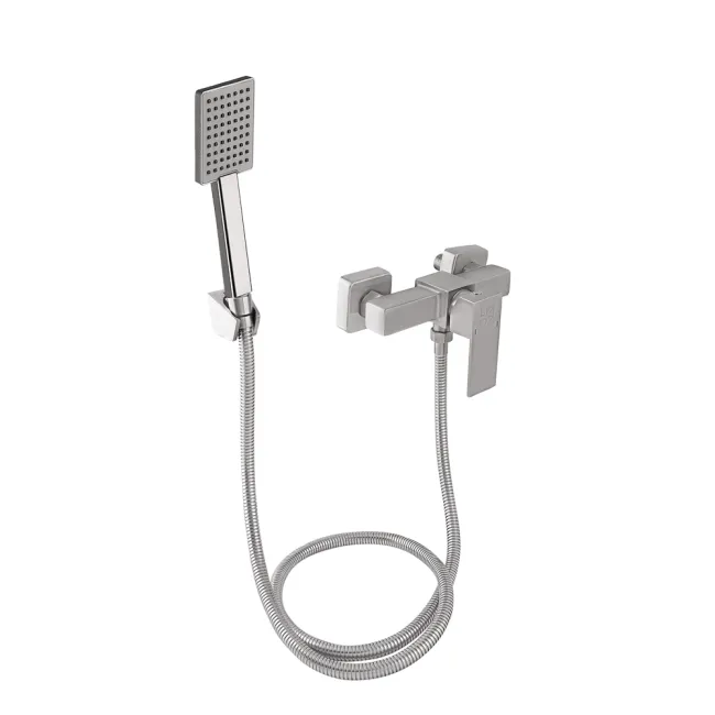 Змішувач для душу Lidz Kubis 010 (з душовим гарнітуром) (k35) LDKUB010NKS28535 Nickel Змішувач для душу Lidz Kubis 010 (з душовим гарнітуром) (k35) LDKUB010NKS28535 Nickel