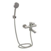 Змішувач для ванни Lidz Aria 006 з поворотним виливом (з душовим гарнітуром) (k35) LDARI006NKS34940 Nickel Змішувач для ванни Lidz Aria 006 з поворотним виливом (з душовим гарнітуром) (k35) LDARI006NKS34940 Nickel