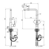 Змішувач для кухні Lidz Aria 015FL1 з висувним виливом (k35) LDARI015FL1NKS34944 Nickel Змішувач для кухні Lidz Aria 015FL1 з висувним виливом (k35) LDARI015FL1NKS34944 Nickel