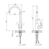 Змішувач для кухні Lidz Like 015F (k35) LDLIK015FCRM42317 Chrome Змішувач для кухні Lidz Like 015F (k35) LDLIK015FCRM42317 Chrome