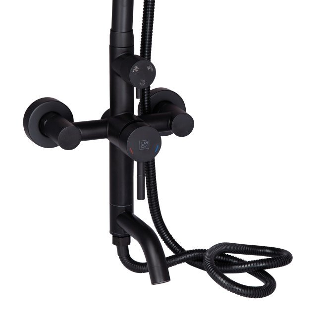 Душова система для кабіни Lidz Aria 1030 на три споживача (з виливом) (k35) LDARI1030BLA43373 Black Душова система для кабіни Lidz Aria 1030 на три споживача (з виливом) (k35) LDARI1030BLA43373 Black