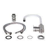 Змішувач для кухні Lidz Vida 015F3 з гнучким виливом (k35) LDVID015F3WHI43357 White / Nickel