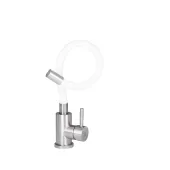 Змішувач для кухні Lidz Aria 015F3 з гнучким виливом (k35) LDARI015F3WHI43362 White / Nickel